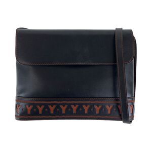 Yves Saint Laurent Vintage Leather Y Cutout Shoulder Bag